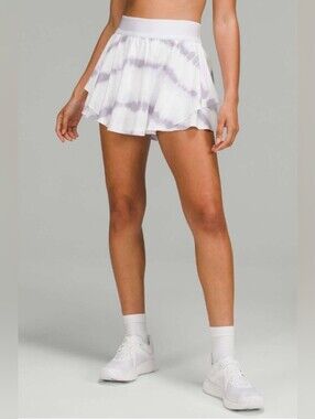Lululemon Court Rival High-Rise Skirt Built In Shorts Transverse Lilac Multi 0